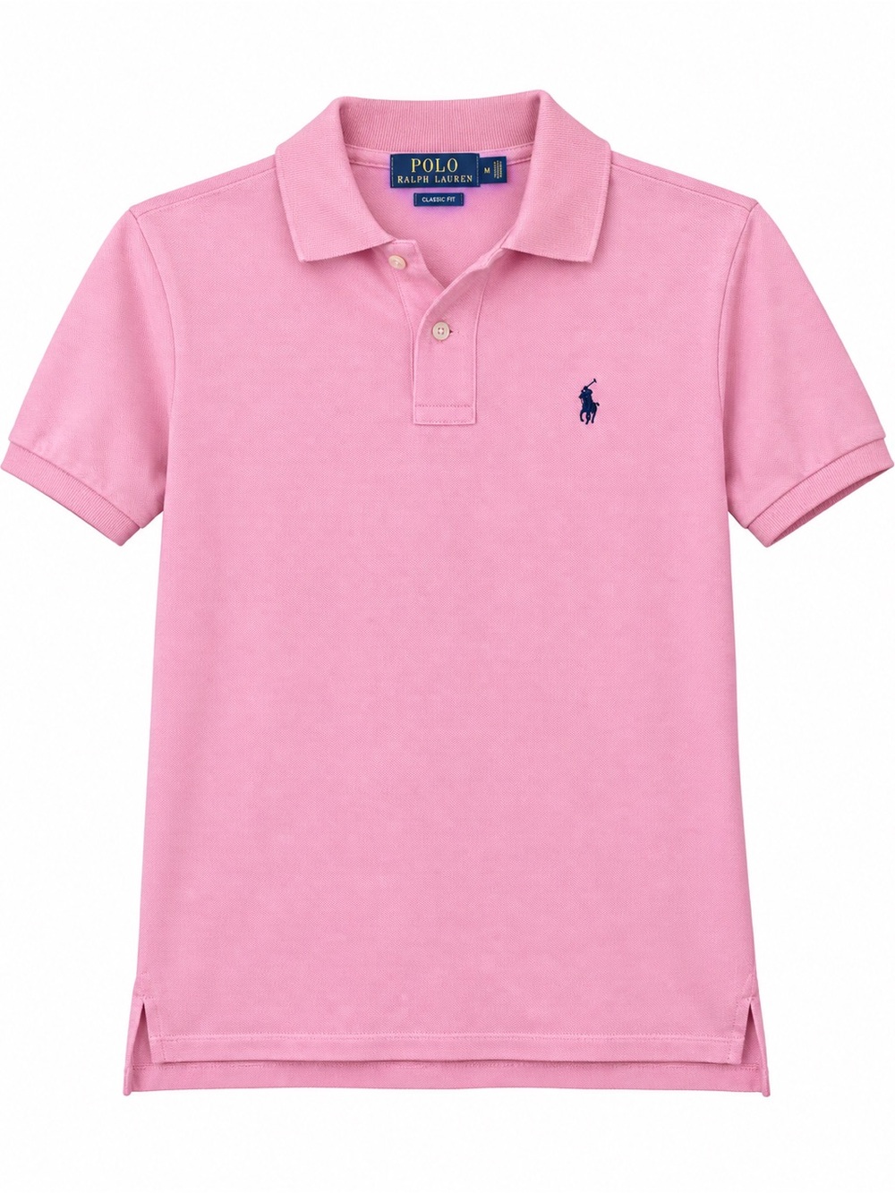 Polo by Ralph Lauren Boys Pink Short Sleeve Cotton Polo with Navy Logo